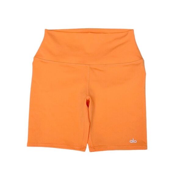 ALO Yoga Orange Bike Shorts - Picture 2 of 4